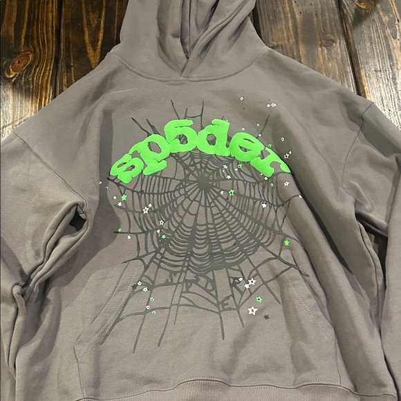Gray slate spider hoodie sp5der size Medium